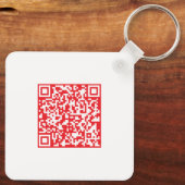 Porte-clés Créer un code QR rouge numérisable (modifiable) (Verso)
