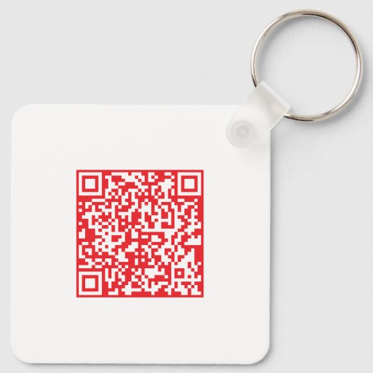 Porte-clés Créer un code QR rouge numérisable (modifiable) (Dos)