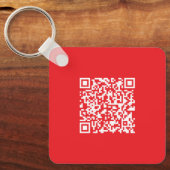 Porte-clés Créer un code QR rouge numérisable (modifiable) (Recto)