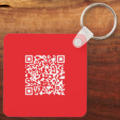 Porte-clés Créer un code QR rouge numérisable (modifiable) (Verso)