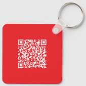 Porte-clés Créer un code QR rouge numérisable (modifiable) (Dos)