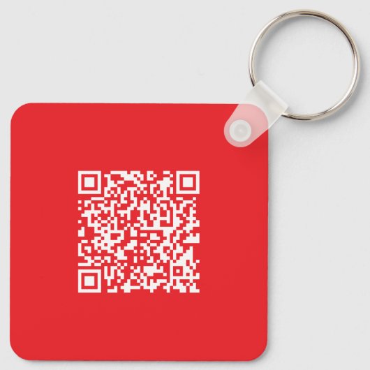 Porte-clés Créer un code QR rouge numérisable (modifiable) (Dos)