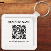 Porte-clés Créer un code QR scannable | Noir & Blanc (Verso)