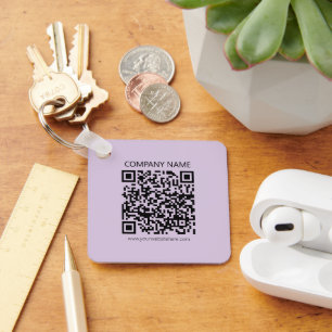 Porte-clés Créer un code QR Violet lavande pâle