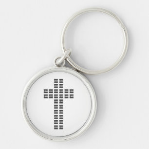 Porte-clés Créer un motif en croix avec n'importe quel logo o