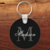 Porte-clés Créer Votre Nom Personnalisé Monogramme Calligraph (Recto)