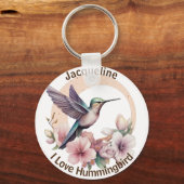 Porte-clés Créer votre propre couleur d'eau Hummingbird Nom p (Recto)