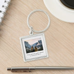 Porte-clés Créer votre propre photo de devis personnalisée<br><div class="desc">Créez votre propre devis personnalisé et votre porte - clé photo personnalisé. Comprend une de vos photos préférées et un texte en typographie moderne minimaliste.</div>