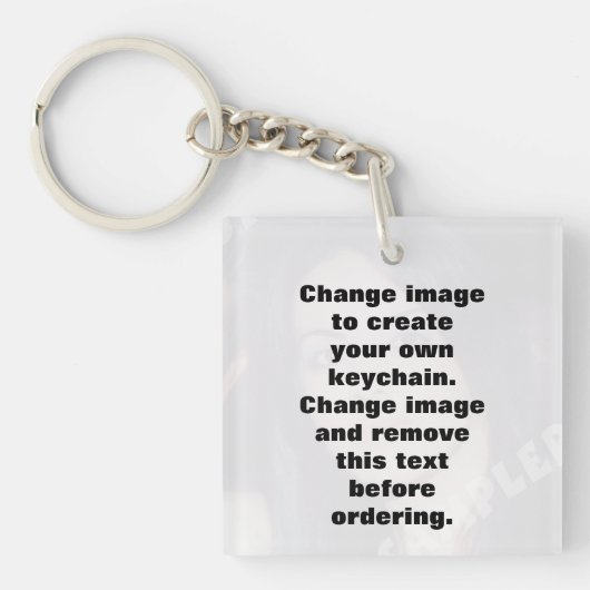 Porte-clés Créez facilement votre propre photo acrylique (Devant)