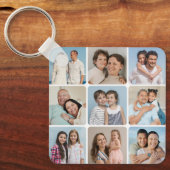 Porte-clés Créez vos propres angles ronds 9 Collage photo (Recto)