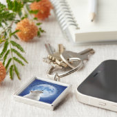 Porte-clés Créez vos propres loups adorables | Blue Moon Sky  (Côté)