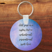 Porte-clés Créez Votre Propre Citation Motivationnelle Pastel (Recto)