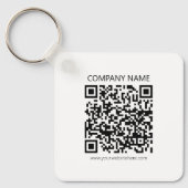 Porte-clés Créez votre propre code QR | Noir et blanc (Recto)