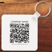 Porte-clés Créez votre propre code QR | Noir et blanc (Verso)