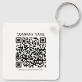 Porte-clés Créez votre propre code QR | Noir et blanc (Dos)