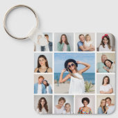 Porte-clés Créez Votre Propre Collage de 13 Photos (Recto)