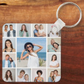 Porte-clés Créez Votre Propre Collage de 13 Photos (Verso)
