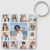Porte-clés Créez Votre Propre Collage de 13 Photos (Dos)