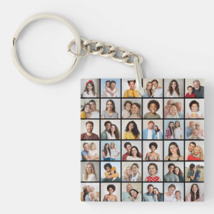 Porte-clés Créez votre propre collage de 36 photos