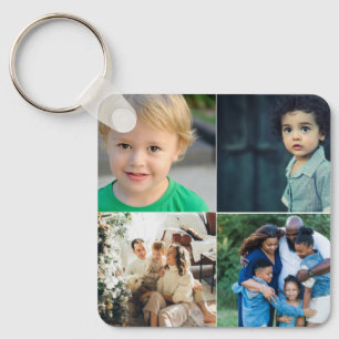 Porte-clés Créez votre propre collage de 4 photos