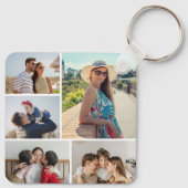 Porte-clés Créez votre propre collage de 5 photos (Dos)