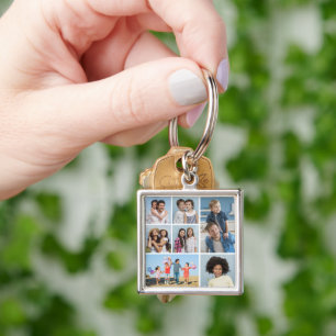 Porte-clés Créez votre propre collage de 7 photos