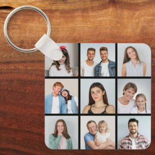 Porte-clés Créez votre propre collage de 9 photos
