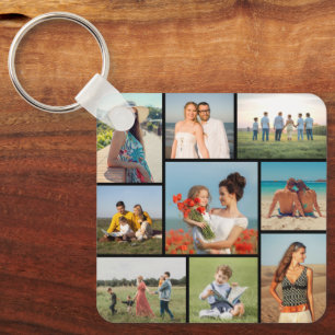 Porte-clés Créez votre propre collage de 9 photos