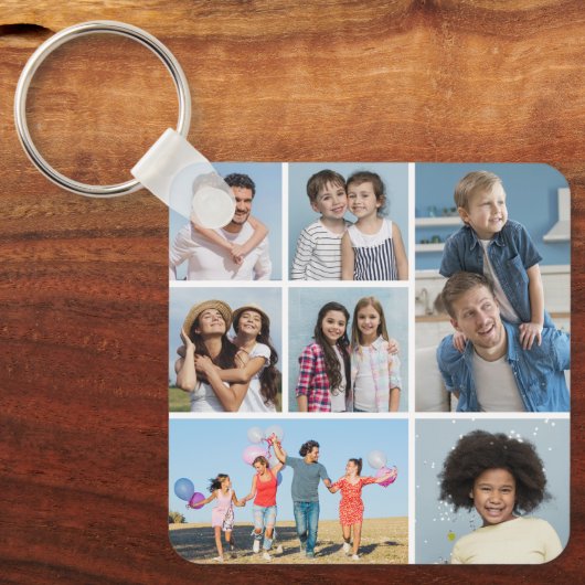 Porte-clés Créez votre propre collection de 7 photos (Recto)