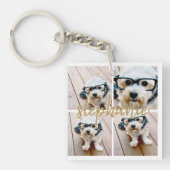 Porte-clés Créez votre propre collection de photos 4 - Nom du (Devant)