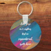 Porte-clés Créez votre propre devis de motivation Abstrait (Recto)