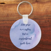 Porte-clés Créez votre propre devis de motivation aquarelle (Recto)