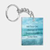 Porte-clés Créez votre propre devis inspirant motivationnel (Devant gauche)