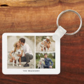 Porte-clés Créez votre propre galerie de 3 photos (Recto)