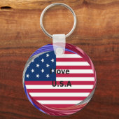 Porte-clés Créez votre propre I LOVE USA (Recto)