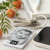 Porte-clés Créez votre propre monogramme photo personnalisé (Devant droit)