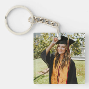 Porte-clés Créez Votre Propre Photo de Diplômé 2 Personnalisé