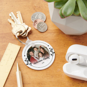 Porte-clés Créez Votre Propre Photo de Famille Personnalisée 