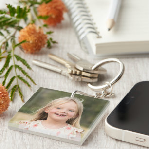 Porte-clés Créez Votre Propre Photo d'Enfants sans Cadre