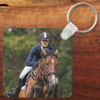 Porte-clés Créez Votre Propre Photo Équestre De Cheval Person