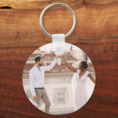 Porte-clés Créez Votre Propre Photo Moderne Personnalisée (Verso)