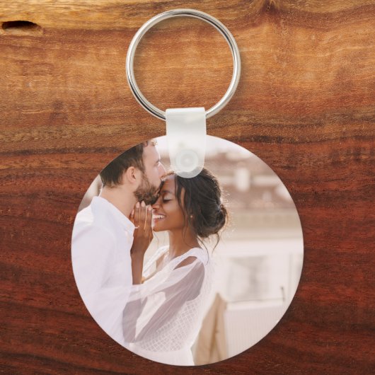 Porte-clés Créez Votre Propre Photo Moderne Personnalisée (Recto)