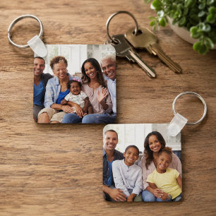 Porte-clés Créez Votre Propre Photo Personnalisée Deux Photos
