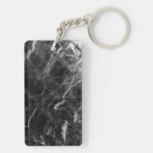 Porte-clés Créez votre propre rectangle en marbre noir (Dos)