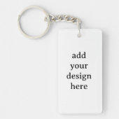 Porte-clés Créez votre propre rectangle simple face 1.5"x2.75 (Devant)