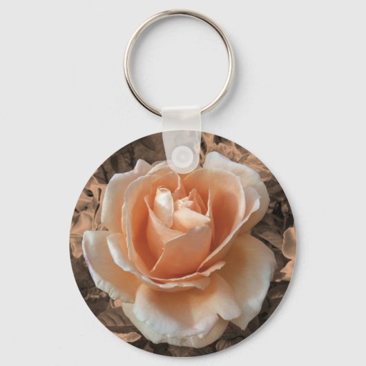 Porte-clés Crème artistique Rose orange Photo (Recto)