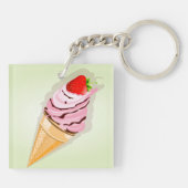 Porte-clés Crème De Glace À La Fraise (Dos)