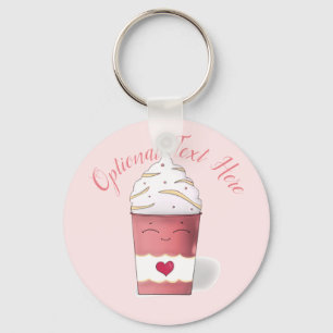 Porte-clés Crème en latte et écaillée (rose)
