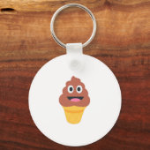 Porte-clés crème glacée cône émoji (Recto)