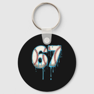 Porte-clés Crème glacée de baseball qui coule 67 Six Sept Mèm
